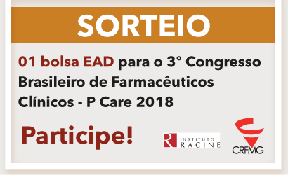 SORTEIO: uma bolsa para EAD no 3º Congresso Brasileiro de Farmacêuticos Clínicos - Pcare 2018